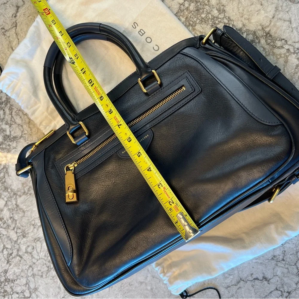Marc by Marc Jacob’s Jet Blue Two Handle Top Zip Satchel with Adjustable Strap - Picture 13 of 16
